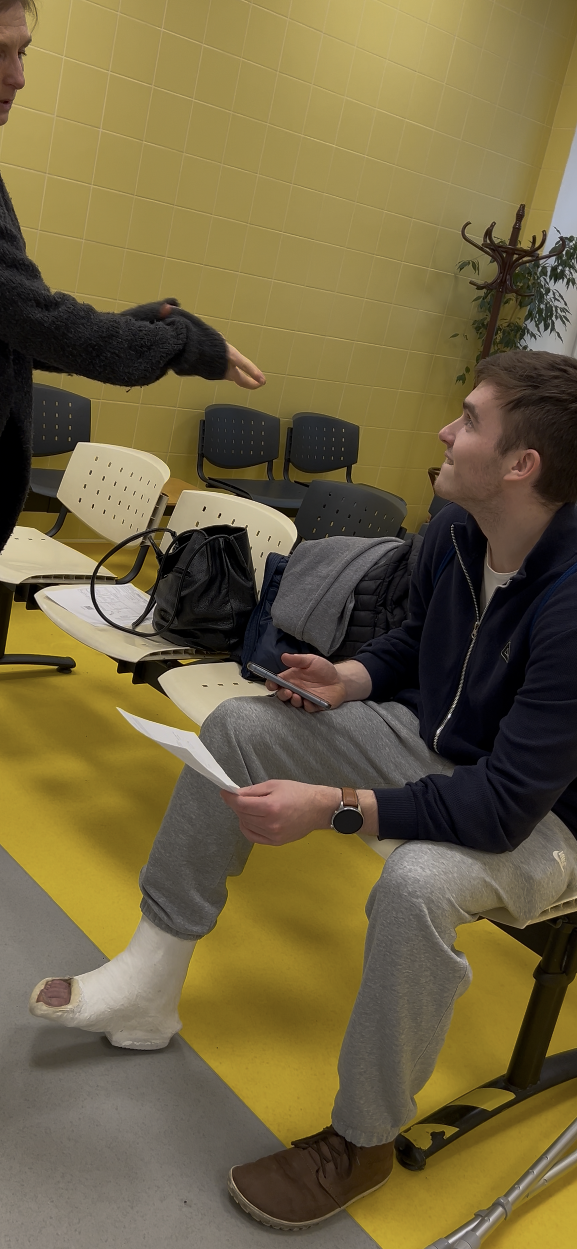 Young man slwc in hospital video